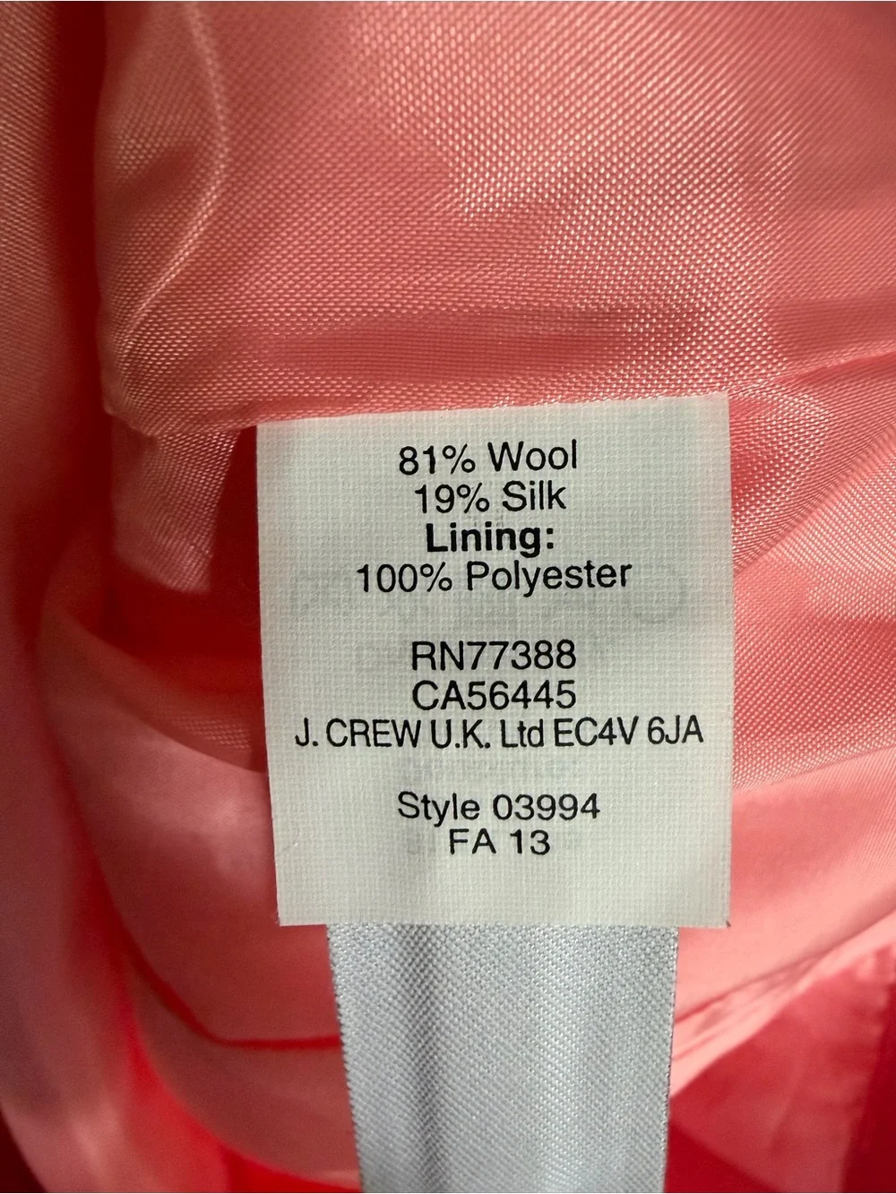 J. Crew Coral Salmom pink Mini Skirt NWOT